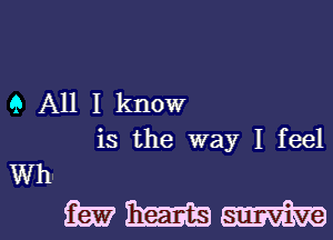 9 All I know
is the way I feel

Wh
wmmm