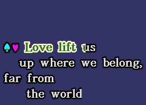 9 mums

up where we belong,
far from
the world