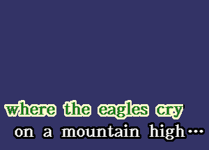 WWW

on a mountain high.