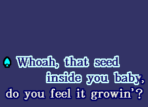 QMEEB

do you feel it growin,?