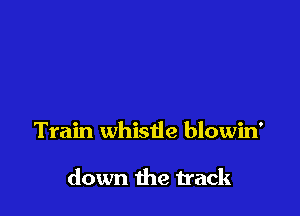 Train whistie blowin'

down the track