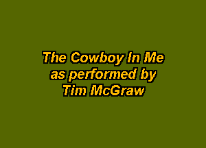 The Cowboy In Me

as performed by
Tim McGraw