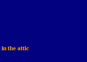 in the attic