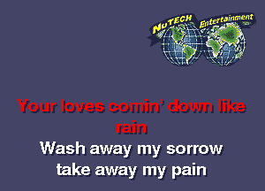 Wash away my sorrow
take away my pain