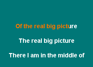Of the real big picture

The real big picture

There I am in the middle of