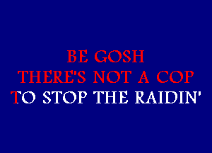 70 STOP THE RAIDIN'