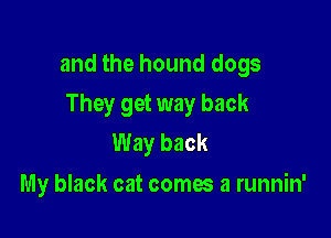 and the hound dogs

They get way back
Way back

My black cat comes a runnin'