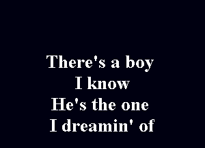 There's a boy

I know
He's the one
I dreamin' 0f