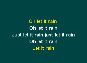 on let it rain
Oh let it rain

Just let it rain just let it rain
Oh let it rain
Let it rain