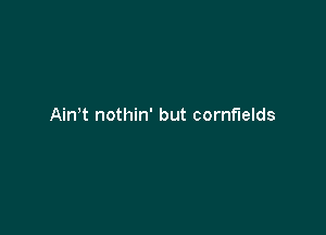 Ain t nothin' but cornfields