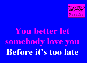 Before it's too late