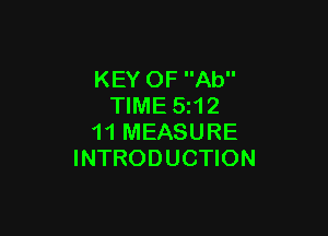 KEY OF Ab
TIME 5212

11 MEASURE
INTRODUCTION