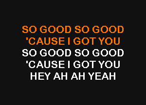 SO GOOD SO GOOD
'CAUSE I GOT YOU
SO GOOD SO GOOD
'CAUSE I GOT YOU
HEY AH AH YEAH

g