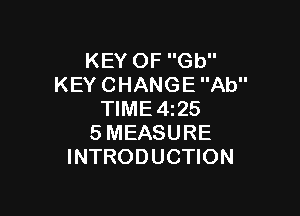 KEYOFGb
KEYCHANGEAW'

NME4QS
SMEASURE
INTRODUCHON