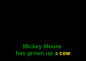 Mickey Mouse
has grown up a cow