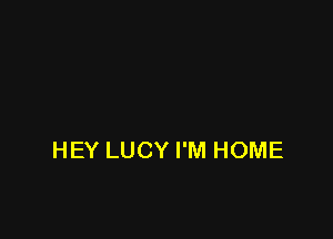 HEY LUCY I'M HOME