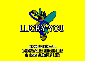 LUCQSYOU
'09

BROUDIEFHALL
CHRYSALIS HUSIC LTD
- 10.95 SIJNFLY -TD