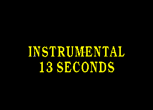 INSTRUMENTAL

13 SECONDS