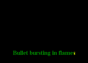 Bullet bursting in flames