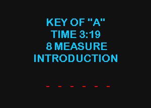 KEY OF A
TIME 3i19
8 MEASURE

INTRODUCTION