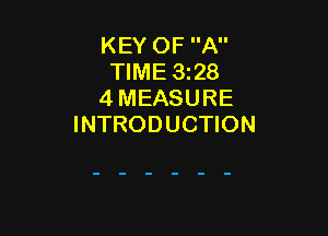 KEY OF A
TIME 328
4 MEASURE

INTRODUCTION