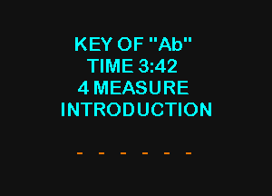 KEY OF Ab
TIME 3142
4 MEASURE

INTRODUCTION