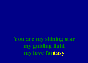 You are my shining star
my guiding light
my love fantasy