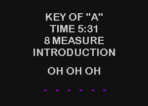 KEY OF A
TIME 53'!
8 MEASURE
INTRODUCTION

OH OH OH