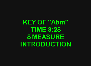 KEY OF Abm
TIME 3z28

8MEASURE
INTRODUCTION