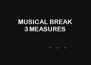 MUSICAL BREAK
3 MEASURES