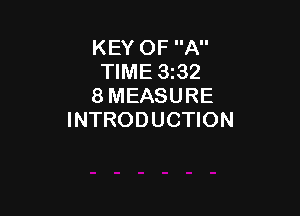 KEY OF A
TIME 3z32
8 MEASURE

INTRODUCTION