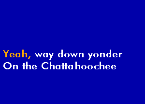 Yeah, way down yonder

On the Chaim hoochee