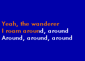 Yeah, the wanderer

I roam around, around
Around, around, around