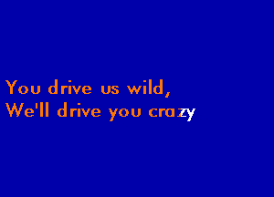 You drive us wild,

We'll drive you crazy