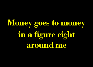 Money goes to money
in a iigure eight

around me