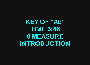KEY OF Ab
TIME 3146

8 MEASURE
INTRODUCTION