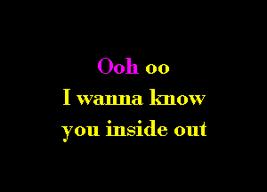 0011 00

I wanna know

you inside out