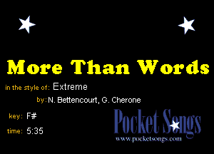 I? 451
More Than Words

mm 51er 0! Extreme
by N Bettencoun,0 Cherone

5,125 cheth

www.pcetmaxu