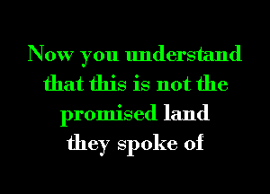 Now you understand
that this is not the

promised land

they Spoke of

g