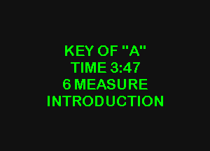 KEY OF A
TIME 3247

6MEASURE
INTRODUCTION