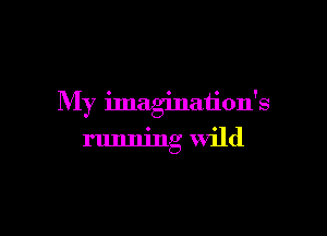 My imagination's

running Wild