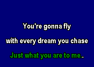 You're gonna fly

with every dream you chase