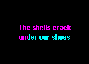 The shells crack

under our shoes