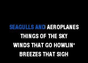 SEAGULLS AND AEROPLAHES
THINGS OF THE SKY
WINDS THAT GO HOWLIH'
BREEZES THAT SIGH