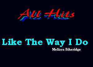 Like The Way I Do

Melissa Etheridge