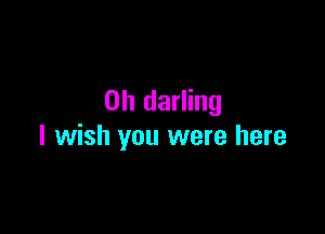 0h darling

I wish you were here