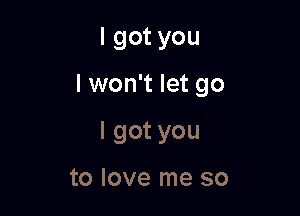 Igotyou

I won't let go