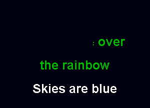 Skies are blue