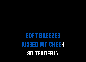 SOFT BBEEZES
KISSED MY CHEEK
SD TEHDERLY