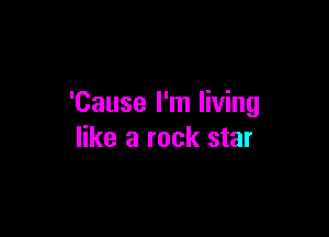 'Cause I'm living

like a rock star